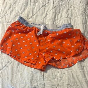 Southern Tide Bright Orange Patterned Shorts